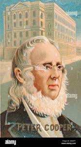 PETER COOPER (1791-1883) American industrialist, inventor and  philanthropist Stock Photo