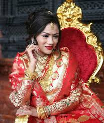 Nepali Wedding Tradition Nepal Marriage Bride Makeup Simple Saree Dress Bride Beauty Fashion Bridal Style