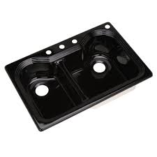 4 hole double bowl kitchen sink
