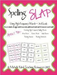 Here is a list of 50+ words that are great for use in spelling games, tests, or practice for an upcoming spelling bee. 3rd Grade Spelling Slap Game High Frequency Words 3rd Grade Spelling Grade Spelling High Frequency Words