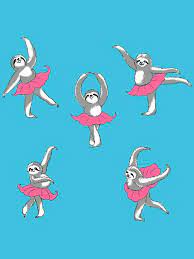 Slothzilla Sloth Card Ballet Slotherina 3 Pack Birthday Card Greeting Cards Matching Envelopes Included In 2021 Baby Sloth Sloth Sloth Art