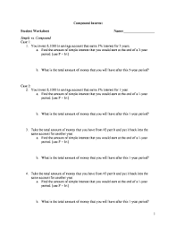 A collection of past paper questions on simple and compound interest compiled from igcse mathematics 0580 past papers from 2010 to 2019 all file is in word format to allow teachers to make their own edits if needed or copy paste questions to their own worksheets/ quizes if required. Fillable Online Kwhs Wharton Upenn Edu 2fwp Content 2fuploads 2f2011 2f10 2fcomputation12 Patternsfunct Compound Interest Student Worksheet Name Kwhs Wharton Upenn Edu 2fwp Content 2fuploads 2f2011 2f10 2fcomputation12 Patternsfunct Fax Email Print
