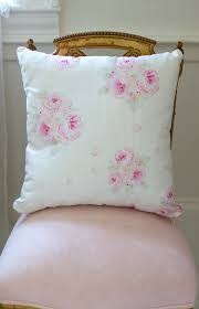 rose pillow, joanne coletti, bedding, pink roses, shabby chic