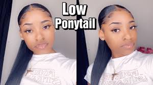 Zebra daddy normally wears his hair neatly slicked back. How To Sleek Low Ponytail On Short Natural Hair With Weave Youtube