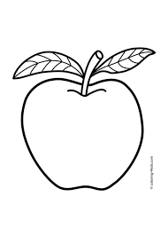 This picture seems almost like the apple is introducing itself. Annie Apple Coloring Pages Learny Kids
