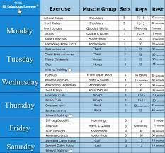 Chart For Exercise In Gym Jasonkellyphoto Co