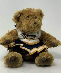 Plush Navy Football Cheerleader Brown Soft Stuffed Animal Chelsea Teddy Bear Co Chelseateddybearco Soft Stuffed Animals Teddy Bear Plush Stuffed Animals