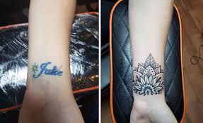 The usual sizes of cover up tattoos are much larger than the ones they cover up. 31 People Who Covered Up Tattoos Of Their Exes Bored Panda