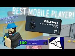 Today, i 1v1 the best player in arsenal! Playing Against The Best Mobile Player In Arsenal Roblox Youtube