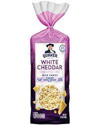 Try some of the flavored ones with your peanut butter! Rice Cakes White Cheddar Quaker Oats