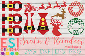 777 christmas free vectors on ai, svg, eps or cdr. Christmas Svg Santa Reindeer Mini Bundle Svg Dxf Eps Png 2723 Svgs Design Bundles Santa And Reindeer Christmas Svg Design Christmas Svg