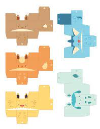 Printable Pokemon Paper Boxes Paper Doll Template Paper Toys Template Papercraft Pokemon
