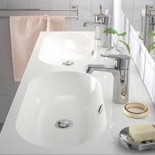 Braviken Double Vasque Blanc 120x48x10 Cm Ikea