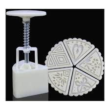 Maybe you would like to learn more about o. Home Furniture Diy Sector Shape Moon Cake Pastry Mold Hand Pressure 50g One Barrel 5 Flower Piece B Cookware Dining Bar
