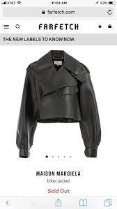 Maison Margiela Black Jacket Size 8 M In 2021 Black Jacket Jackets Cropped Leather Jacket