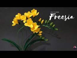 How To Make Felt Flower Freesia Bunga Freesia Dari Kain Flanel Youtube Felt Flowers Felt Flowers Diy Felt Flower Tutorial