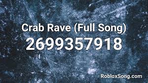 If you still find that some ids don't work, please let us know via the comments form. Crab Rave Full Song Roblox Id Music Code Youtube