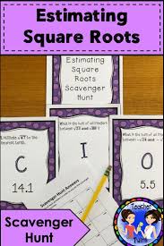 Estimating Square Roots Scavenger Hunt In 2020 Estimating Square Roots Pre Algebra Activities Maths Activities Middle School