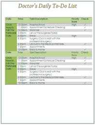 Free Printable Doctors Daily Routine Checklist Template