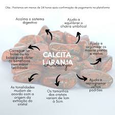 Pedra Calcita Laranja natural Cristal da Criatividade