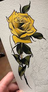 Love Yellow Roses Tattooideasdibujos Yellow Rose Tattoos Rose Tattoos Tattoos