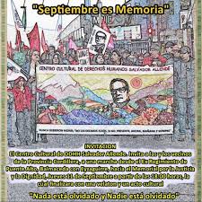Compartimos con ustedes algunas actividades nacionales de memoria que se  realizarán mañana, jueves 11 de septiembre en conmemoracion de las víctimas  del Golpe de Estado civil militar. Esperamos puedan participar y mantener