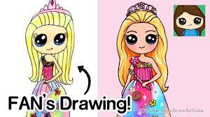 Drawing A Fan's Drawing | Barbie Princess - Youtube