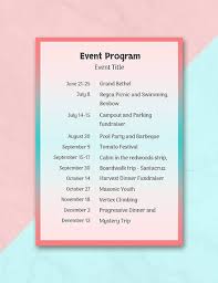 Decide on the date of your party, guest list, and theme. Free 38 Event Program Templates In Pdf Ms Word