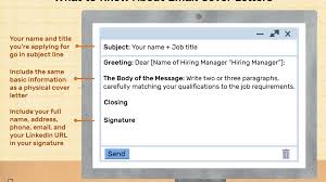 Sample Email Cover Letter Message For A Hiring Manager