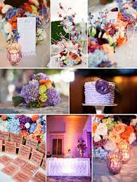 A Purple Orange Peachy Wedding Dream Peach Wedding Colors Wedding Colors Purple Wedding Colors