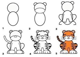 How To Draw Zoo Animals Easily Tiger Drawing Drawing For Kids Animal Drawings