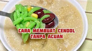 Toskan pulut terlebih dahulu …. Cara Membuat Cendol Tanpa Menggunakan Acuan Mudah Sangat Eng Sub Youtube