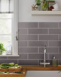 A midcentury modern kitchen with dark tile. Homebase The Islington Wall Tile In Matt Ash Is The Facebook