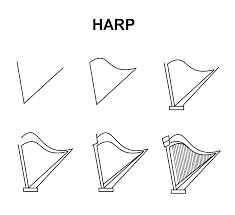 Pin By Lee Nelson On Lee S Drawing Tutorials Drawing Tutorial Harp Harp Drawing
