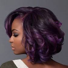 Black And Purple Ombre Hair Medium Length African American Shoulder Length Hairstyles Natural Hair Styles Hair Hair Color For Black Hair