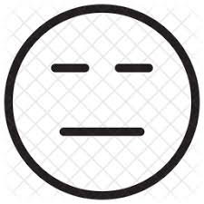 Generally depicted as a gray or white mouse face with large, round ears, a pink, pointed nose, and whiskers. Free Straight Face Line Emoji Icon Available In Svg Png Eps Ai Icon Fonts