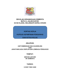 Kertas kerja kursus kepimpinan pengawas pss. Siti Rohaidah Rohaidah Flipsnack