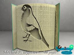 Bullfinch Bird Book Folding Pattern Diy Template Instruction Foldbook Folded Book Patterns Book Art Book Folding A Book Art Pattern Art Folded Book Art