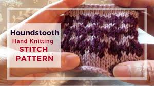 Hand Knit 2 Color Houndstooth Stitch Pattern In The Round