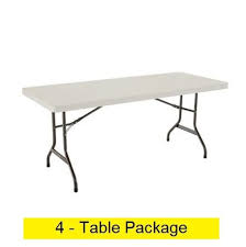 New 2900 4 Pack Lifetime 6 Polyethylene Folding Table Folding Table Lifetime Tables Table