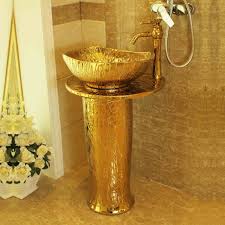 bathroom pedestal basin integrated