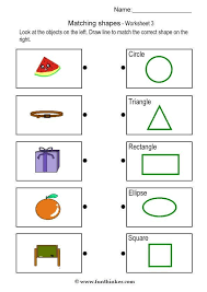 Matching helps us identify identical or similar objects based on their common properties. Matching Object With Shape Shapes Worksheets Shapes Worksheet Kindergarten Shape Worksheets For Preschool