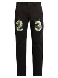 Off White Distressed Cargo Cotton Jersey Track Pants Mens