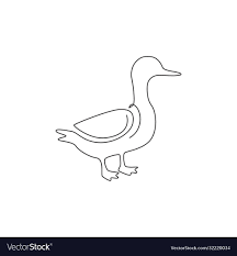 One Continuous Line Drawing Of Funny White Duck For Business Company Business Logo Identity Little Beauty Sw Continuous Line Drawing Line Drawing Duck Drawing