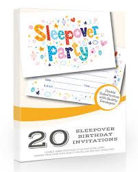 You can make your own invitations, or you can purchase them. 20 X Sleepover Party Birthday Invitations Kids Slumber Party With Envelopes Olivia Samuel