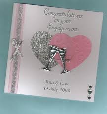 Stamps can be used to create seating and table cards so guests can find their places. Pin By Gilma Lira On Borrowed Cards Engagement Cards Handmade Engagement Cards Wedding Cards Handmade