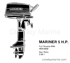 Prop Chart 1977 Mariner Outboard 5 M 7005207 Crowley