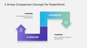 2 Arrow Comparison Powerpoint Template