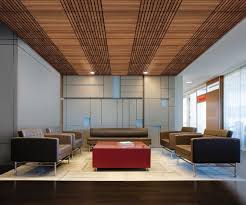 Armstrong Woodworks Ceilings Can Feature A Variety Of Different Standard Wood Veneer Options Watch This Wood Slat Ceiling False Ceiling Wooden Ceiling Design