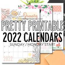 pretty 2022 calendar free printable template cute freebies for you